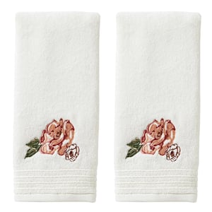 Holland Floral Vanilla Cotton Hand Towel (2-Pack)