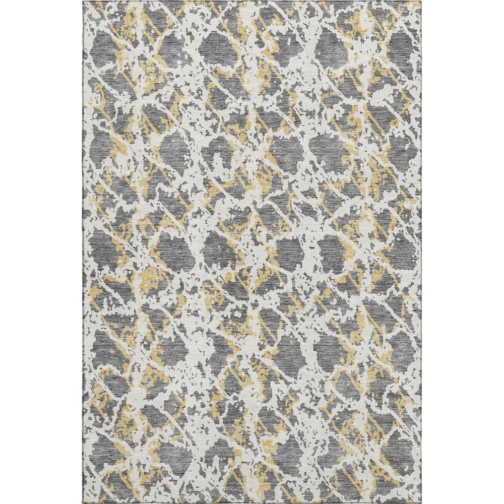 Mayfield Premium Machine Washable Abstract AMF969 Gray 2 ft. 6 in. x 3 ft. 10 in. Area Rug price history on PriceWatchPro