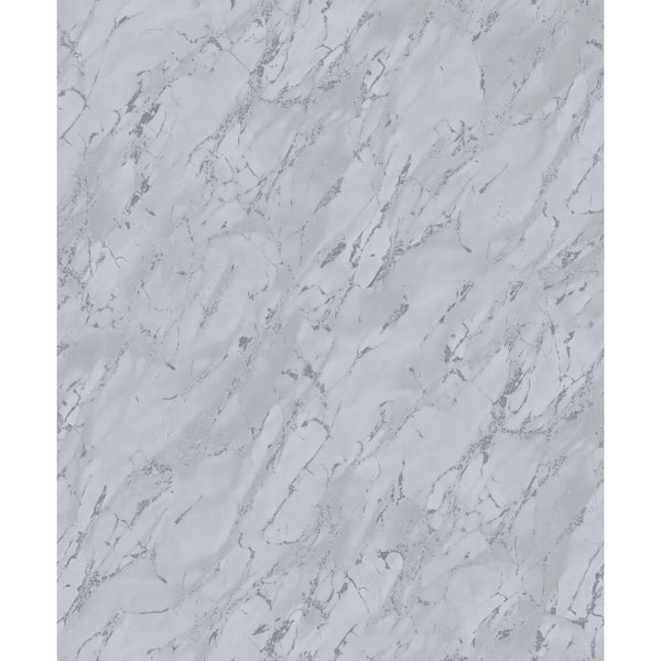 Unbranded Special FX 2 Collection Silver Metallic Marble Effect Vinyl on Non-Woven Non-Pasted Wallpaper Roll