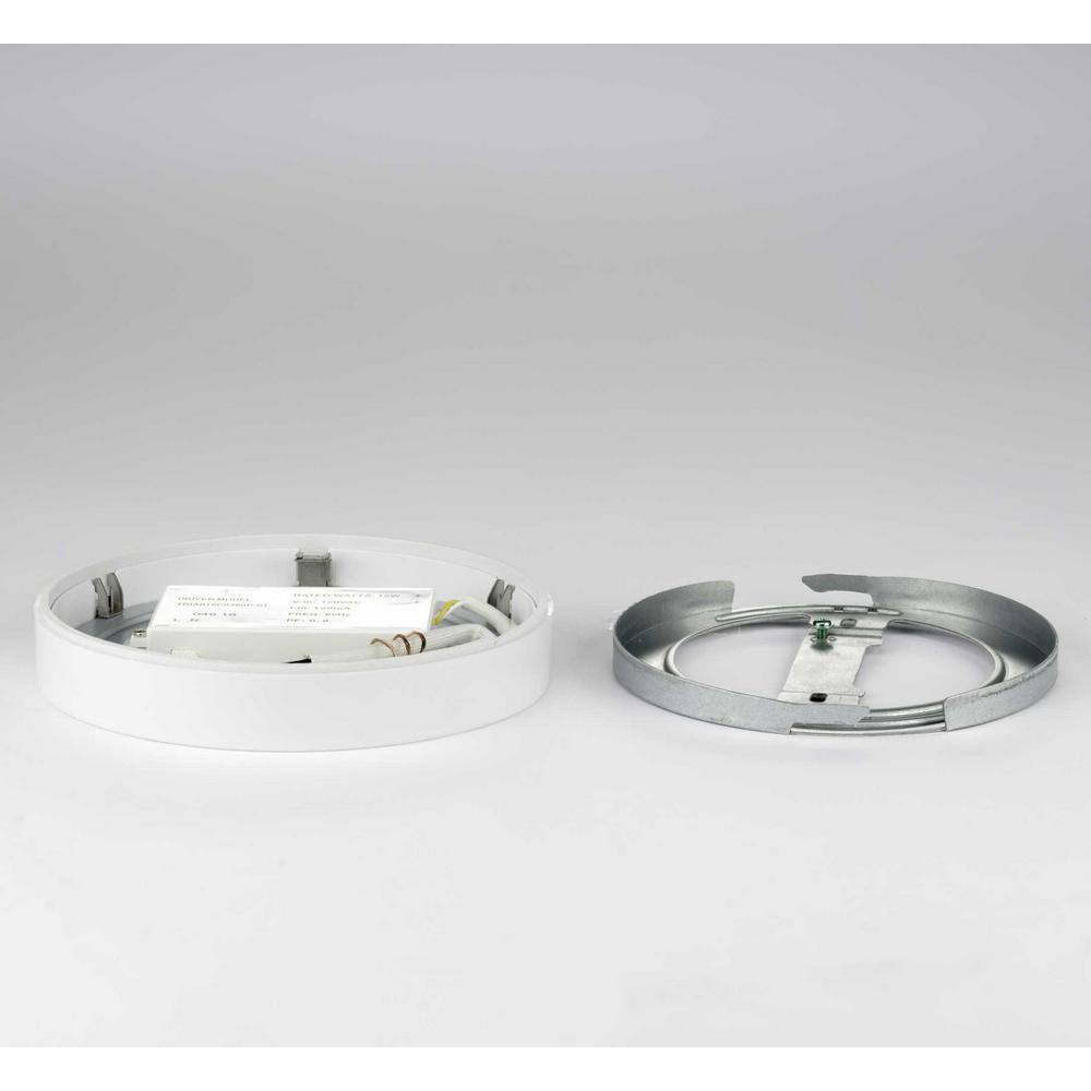 7-Inch White Glass LED Surface Mount Light