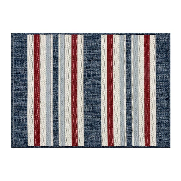 Poolside Stripes Doormat 2 ft. x 3 ft. Indoor/Outdoor Accent Area Rug