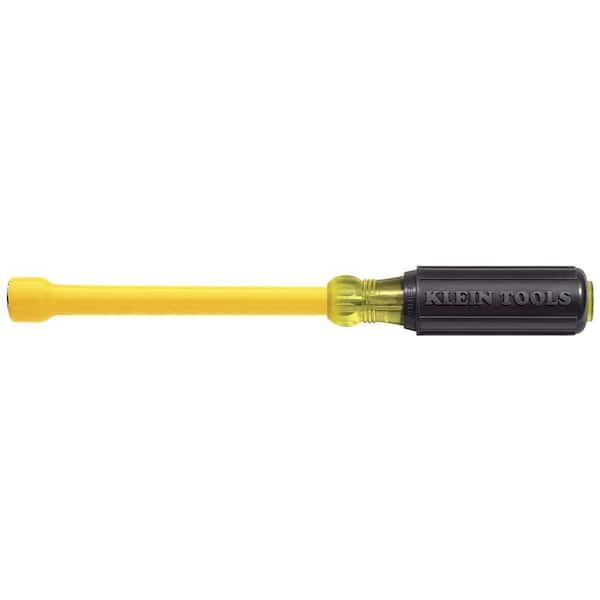 Klein Tools 5/8 in. Coated Nut Driver with 4 in. Hollow Shaft- Cushion Grip Handle