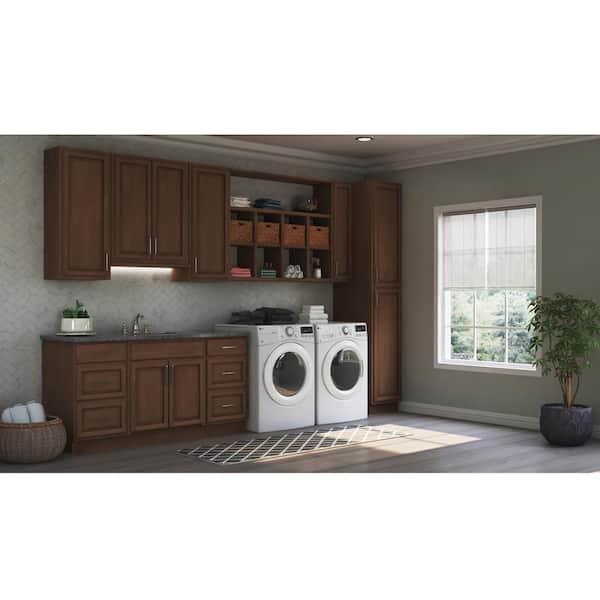 Hampton Bay Shaker 36 in. W x 24 in. D x 34.5 in. H Assembled Sink Base Kitchen  Cabinet in Satin White KSB36-SSW - The Home Depot