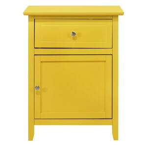 Lzzy 1-Drawer Yellow Nightstand (25 in. H x 15 in. W x 19 in. D)