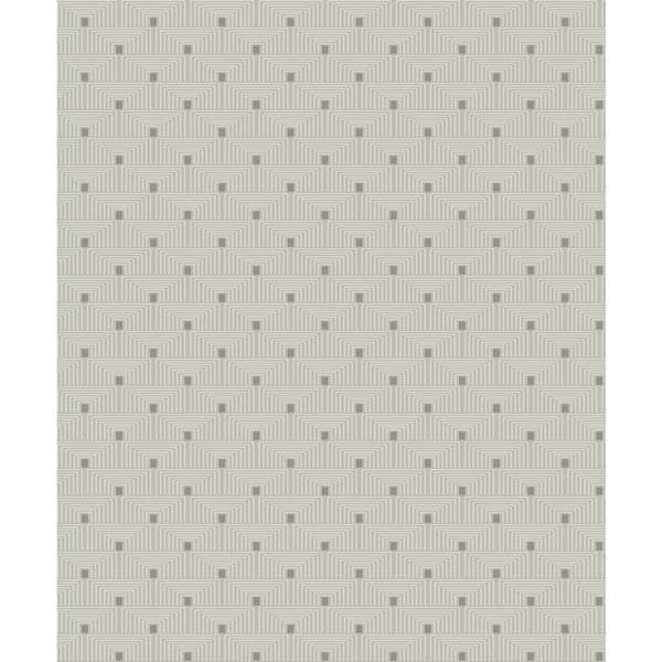 Unbranded Boutique Collection Beige Metallic Geometric Key Non-pasted Paper on Non-woven Wallpaper Sample