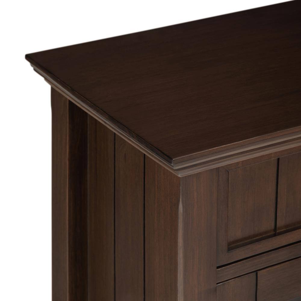 Natural Aged Brown Solid Wood Entryway Storage Cabinet