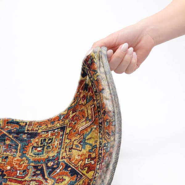 Dream Shag Premium Machine Washable Abstract ADS570 Paprika 8 ft. x 10 ft. Area Rug