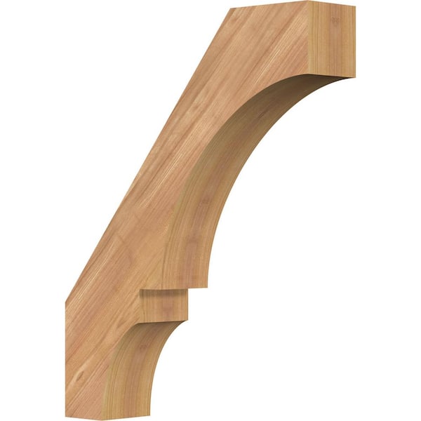 Ekena Millwork 3 1/2"W x 16"D x 20"H Balboa Smooth Knee Brace, Western Red Cedar