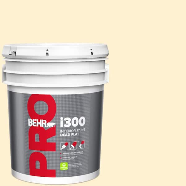 5 gal. #350A-2 Vanilla Milkshake Dead Flat Interior Paint