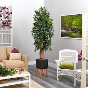 80 in. Artificial Phoenix Palm Tree in Black Planter with Stand