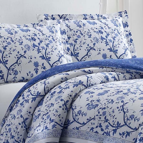 Laura Ashley Hoe Biancheria da letto reversibile in cotone con federe coordinate, decorazione