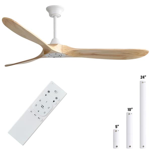 CACI Mall 60 in. Indoor/Outdoor Nickel Ceiling Fan without Light for Bedroom or Living Room