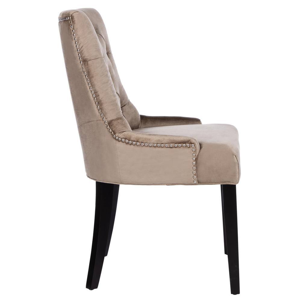 Antique Sage Velvet Upholstered Parsons Side Chair Set