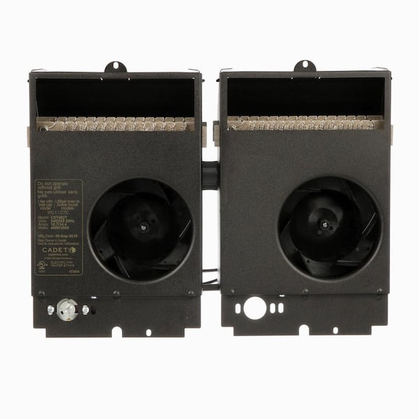 240/208-volt 4,000/3,000-watt Com-Pak Twin In-wall Fan-forced Replacement Electric Heater Assembly with Thermostat