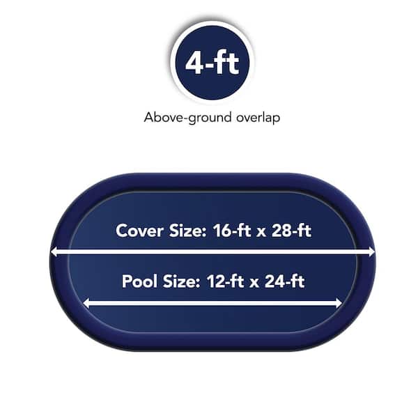 Pool Mate Special Deluxe 5-Year 12 ft. x 24 ft. Oval Blue/Silver