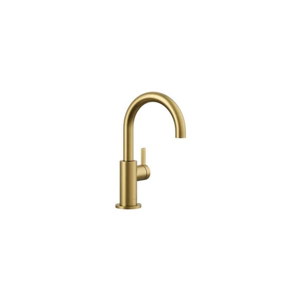 Components 1 Handle Beverage Faucet with 360° Swivel in Vibrant Brushed Moderne Brass