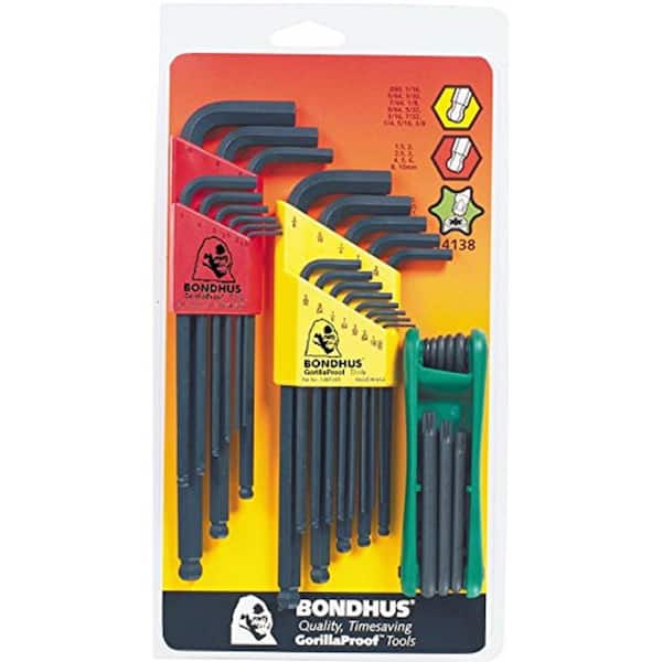 Standard and Metric Ball End L-Wrench Sets and TORX Fold Up Tool (30-Piece)