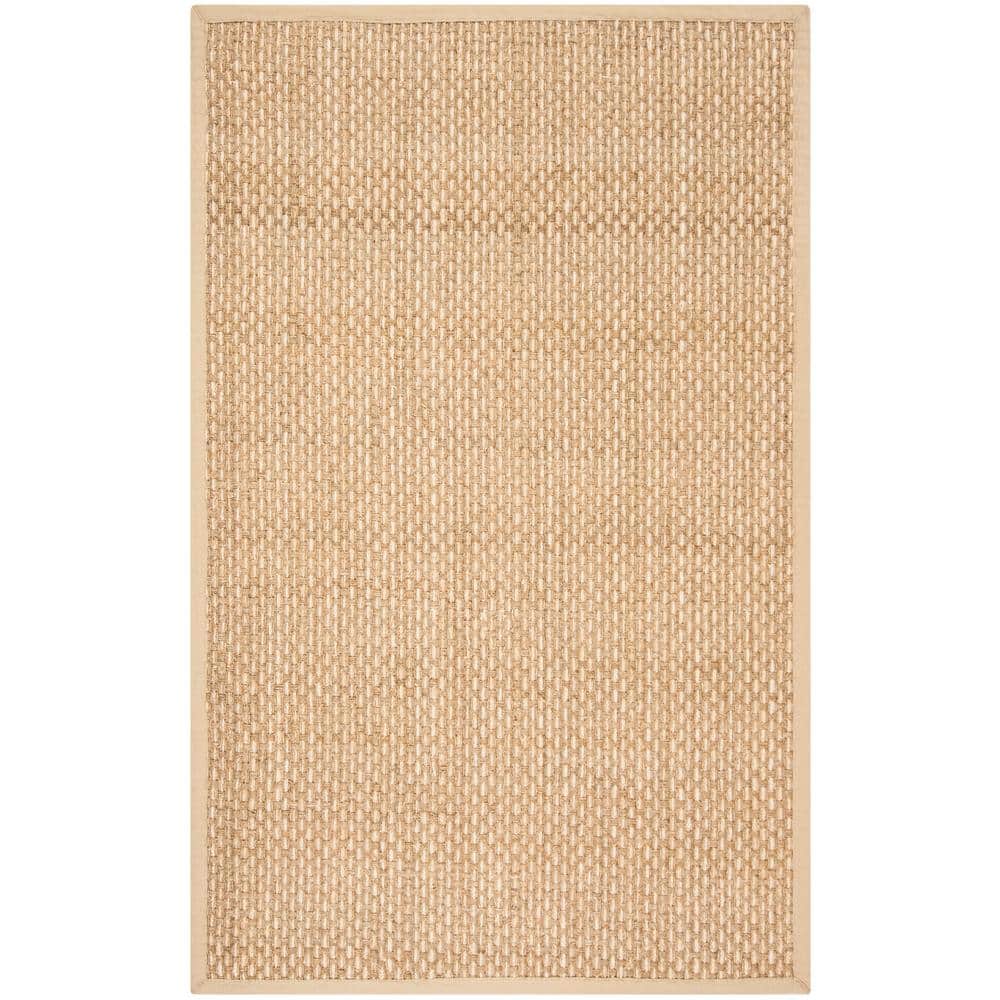 Off-White Hand-Knotted Cotton Shape Area Rug - 4' x 6'