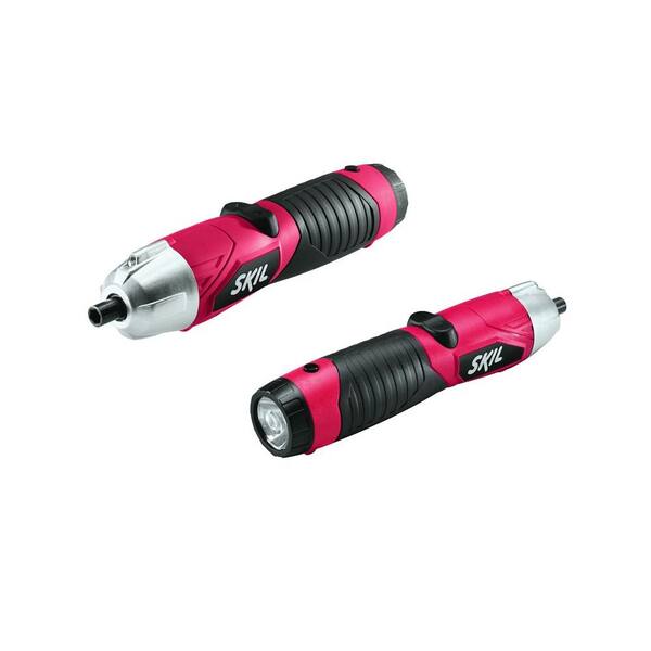 Skil Factory Reconditioned Max Lithium-Ion 1/4 in. Cordless Screwdriver and LED Flashlight with 2 Bits and Charger