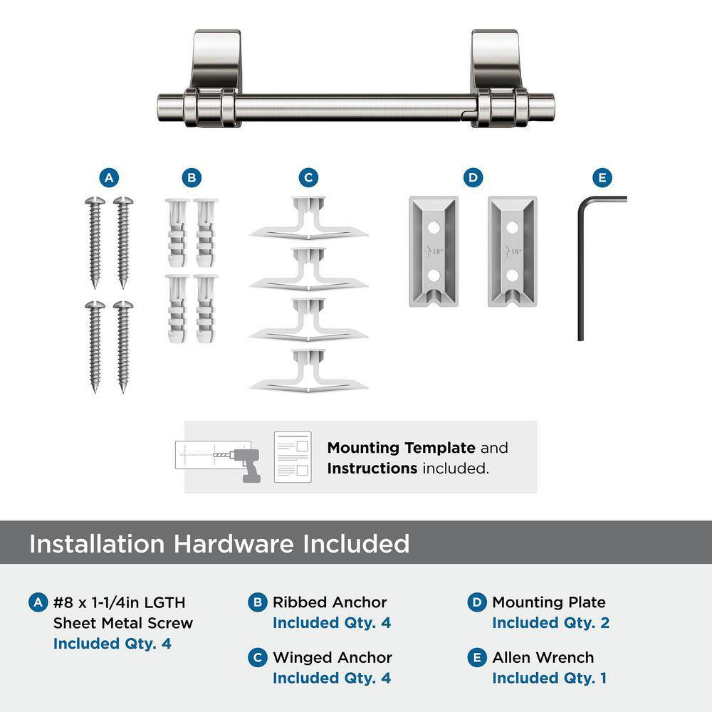 Brushed Nickel Pivoting Double Post Toilet Paper Holder