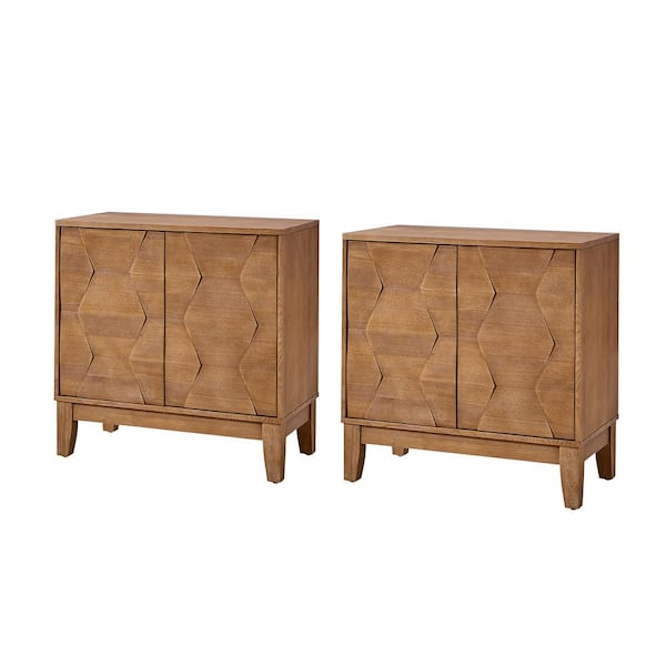 Madge Seadrift 30 in. Tall 2-Door Accent Storage Cabinet with Adjustable Shelves and Adjustable Legs (Set of 2)