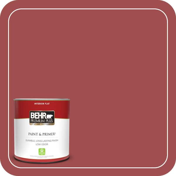 BEHR PREMIUM PLUS 1 qt. #M150-7 Sweet Cherry Flat Low Odor Interior Paint & Primer