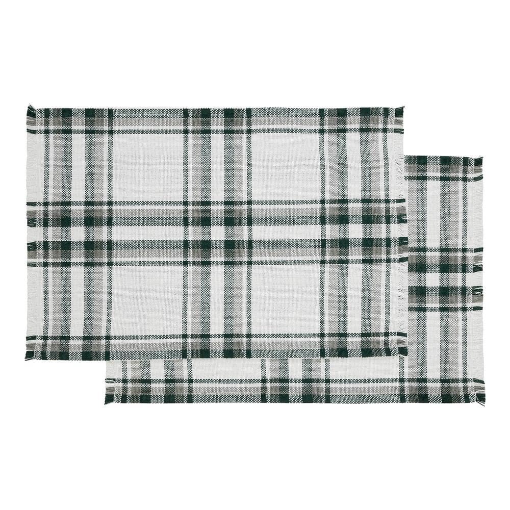 DII Antique Green Buffalo Check Dishtowel (Set of 3)