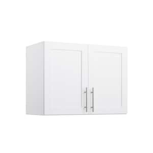 Elite 32 in. W x 24 in. H x 16.75 in. D 2-Shelf Wall Mounted Cabinet with Panel Doors in White