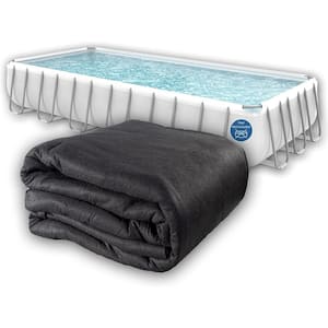 Pre-Cut Swimming Pool Liner Pad 12 ft. x 24 ft. Rectangle Black LL1224RE