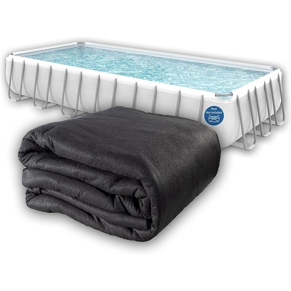 Liner Life Pre-Cut Swimming Pool Liner Pad 16 ft. x 32 ft. Rectangle Black LL1632RE