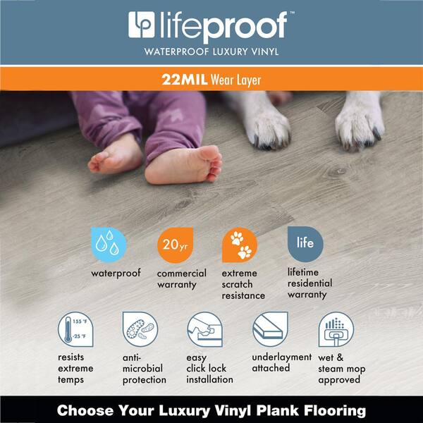 Marne Hill Oak 22 MIL x 8.7 in. W x 48 in. L Click Lock Waterproof Luxury Vinyl Plank Flooring (20.1 sq. ft./case)