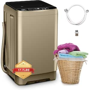 1.38 cu. ft. 17.7 lbs. Full-Automatic Top Load Washer, Smart Washing Machine with Drain Pump, 10 Wash Programs in Gold