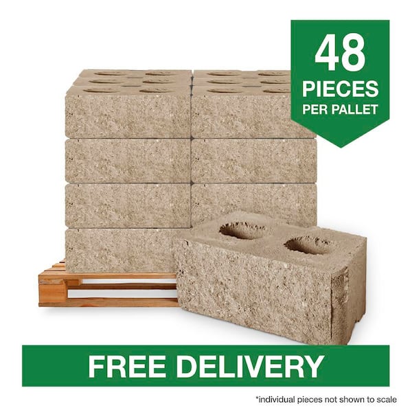 RockWall Large 6 in. x 17.5 in. x 7 in. Pecan Concrete Retaining Wall Block (48 Pcs. / 34.9 sq. ft. / Pallet)