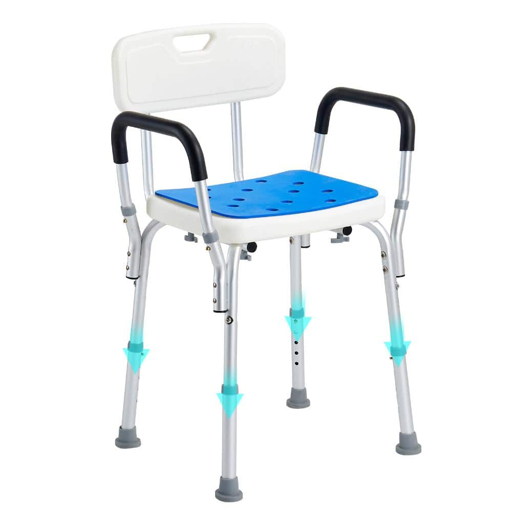 Shower Chair 400 lb. Capacity with Back Adjustable Height Non-Slip Bathroom Bench Seat price history on PriceWatchPro