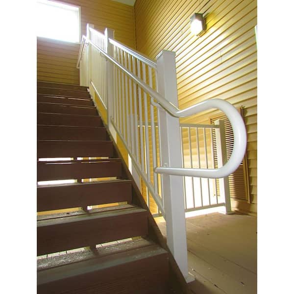White Fine Textured Aluminum P-Loop Return Rail