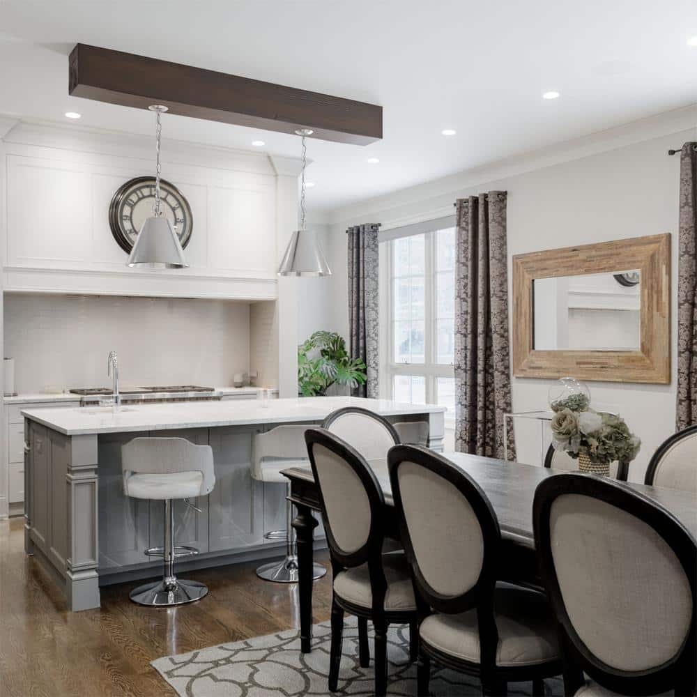 Hickory Finished Polyurethane U-Shaped Faux Wood Beam
