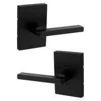 Halifax Square Matte Black Hall/Closet Passage Door Lever