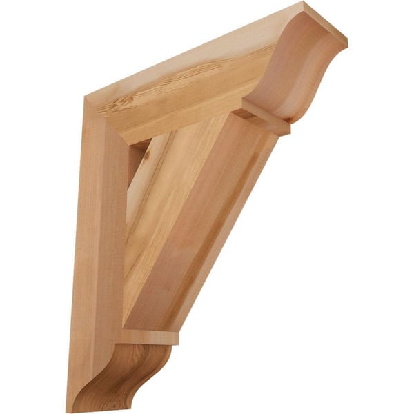 Ekena Millwork 5.5 in. x 26 in. x 22 in. Western Red Cedar Traditional Smooth Bracket