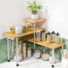 Dyiom Kitchen Countertop Organizer Counter Shelf 2-Tier Separable Corner Shelf for Kitchen and Bathroom