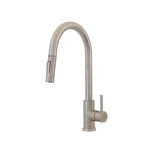 Joffre Single Handle Pull-Down Sprayer Kitchen Faucet in Brushed Nickel