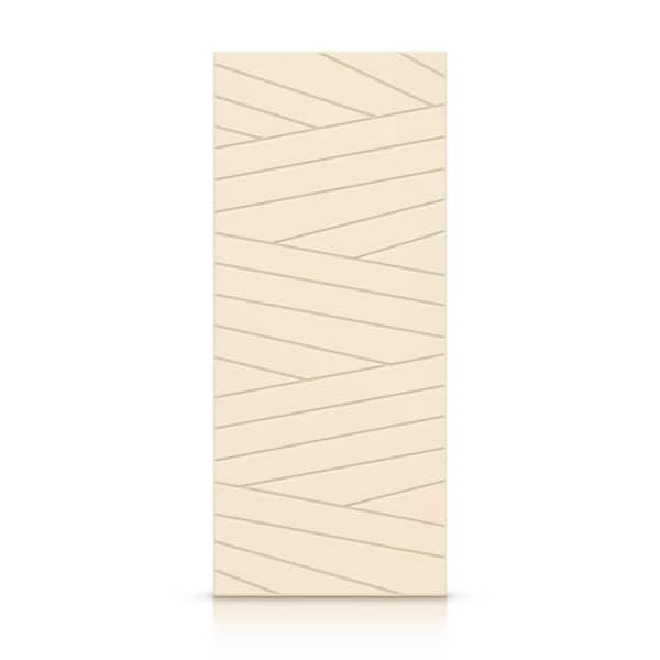 CALHOME 24 in. x 80 in. Hollow Core Beige Painted Composite MDF Interior Door Slab