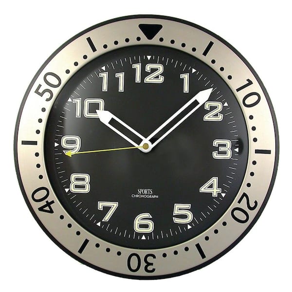 Timekeeper Products 11-3/4 in. Round Glow-In-The-Dark Wall Clock-DISCONTINUED