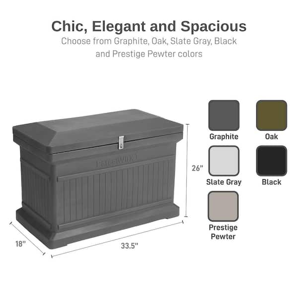 RTS Home Accents ParcelWirx Graphite Horizontal Lockable