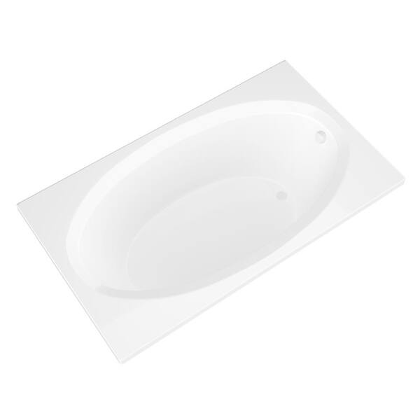 Imperial 7 ft. Acrylic Center Drain Rectangular Drop-in Non-Whirlpool Bathtub in White Imperial 7 ft. Acrylic Center Drain Rectangular Drop-in Non-Whirlpool Bathtub in White