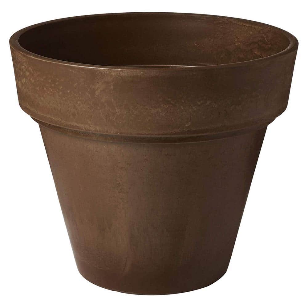 Large Chocolate Brown Recycled Plastic Outdoor Planter