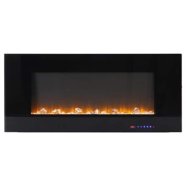 cadeninc 5120 BTU 42 in.Wall Mounted Electric Fireplace in Black, Low Noise, Remote Control, Touch Screen