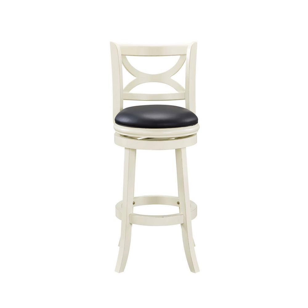 Florence 29 in. Cream Swivel Cushioned Bar Stool