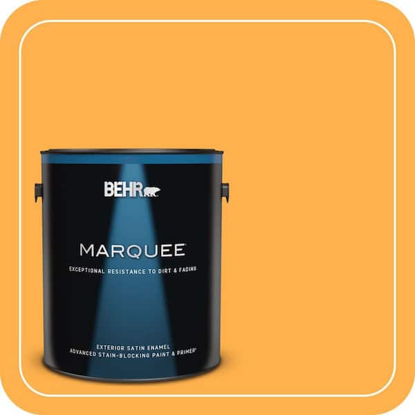 BEHR MARQUEE 1 gal. #P250-6 Splendor Gold Satin Enamel Exterior Paint & Primer