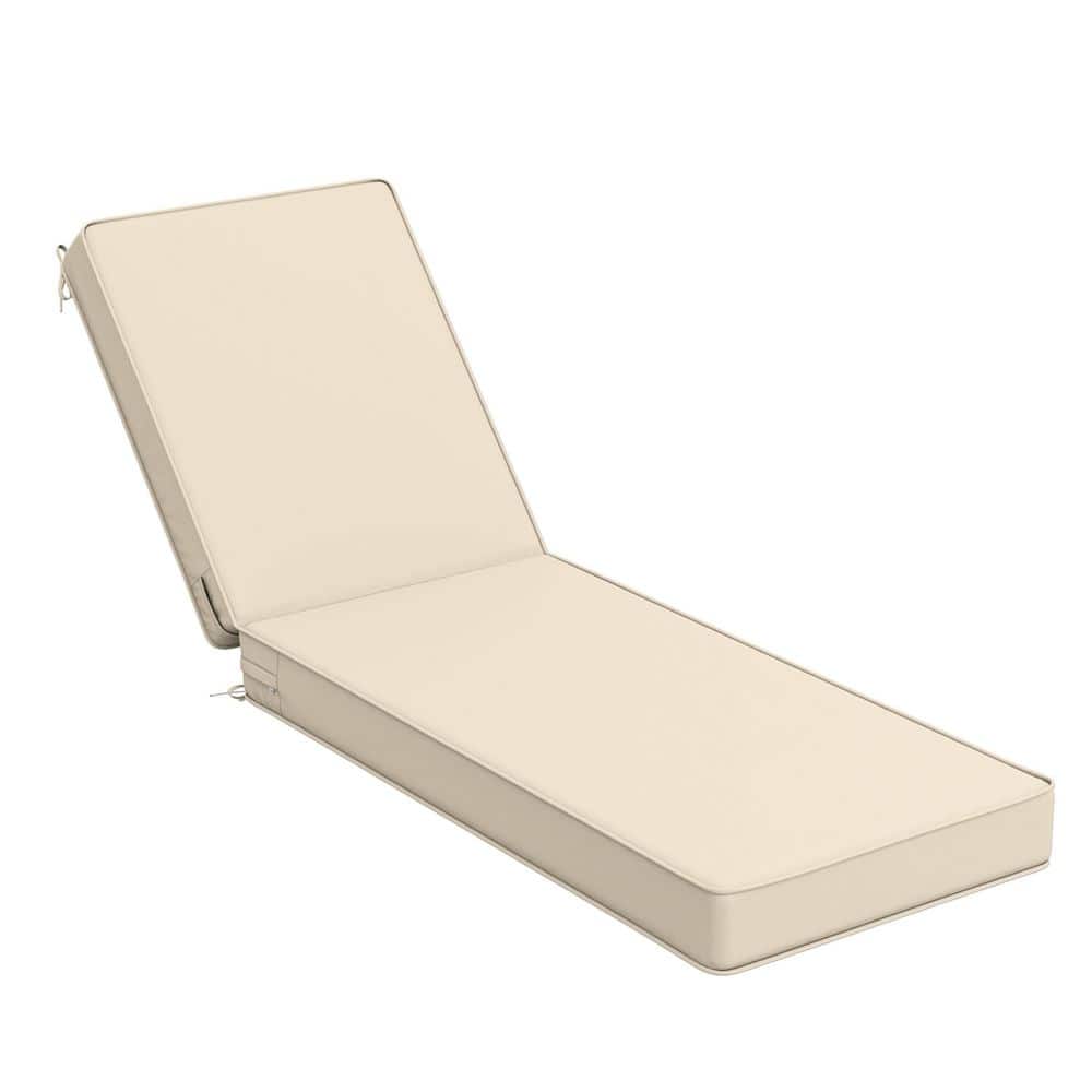 72 x 21 x 4 in. Outdoor Chaise Lounge Cushion Waterproof Patio Beach Pool Replacement Cushion Only Cream price history on PriceWatchPro