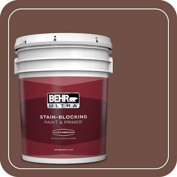 BEHR ULTRA 5 gal. #S-G-750 Chocolate Sprinkle Extra Durable Flat Interior Paint & Primer